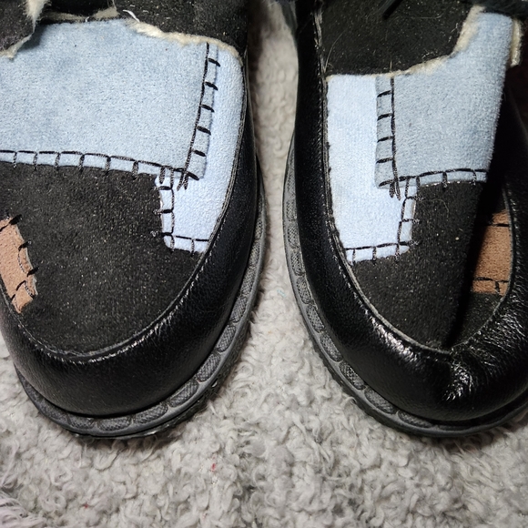 Fashion 250 Size 9 Black Suede Patch Design Booties - Picture 2 of 8